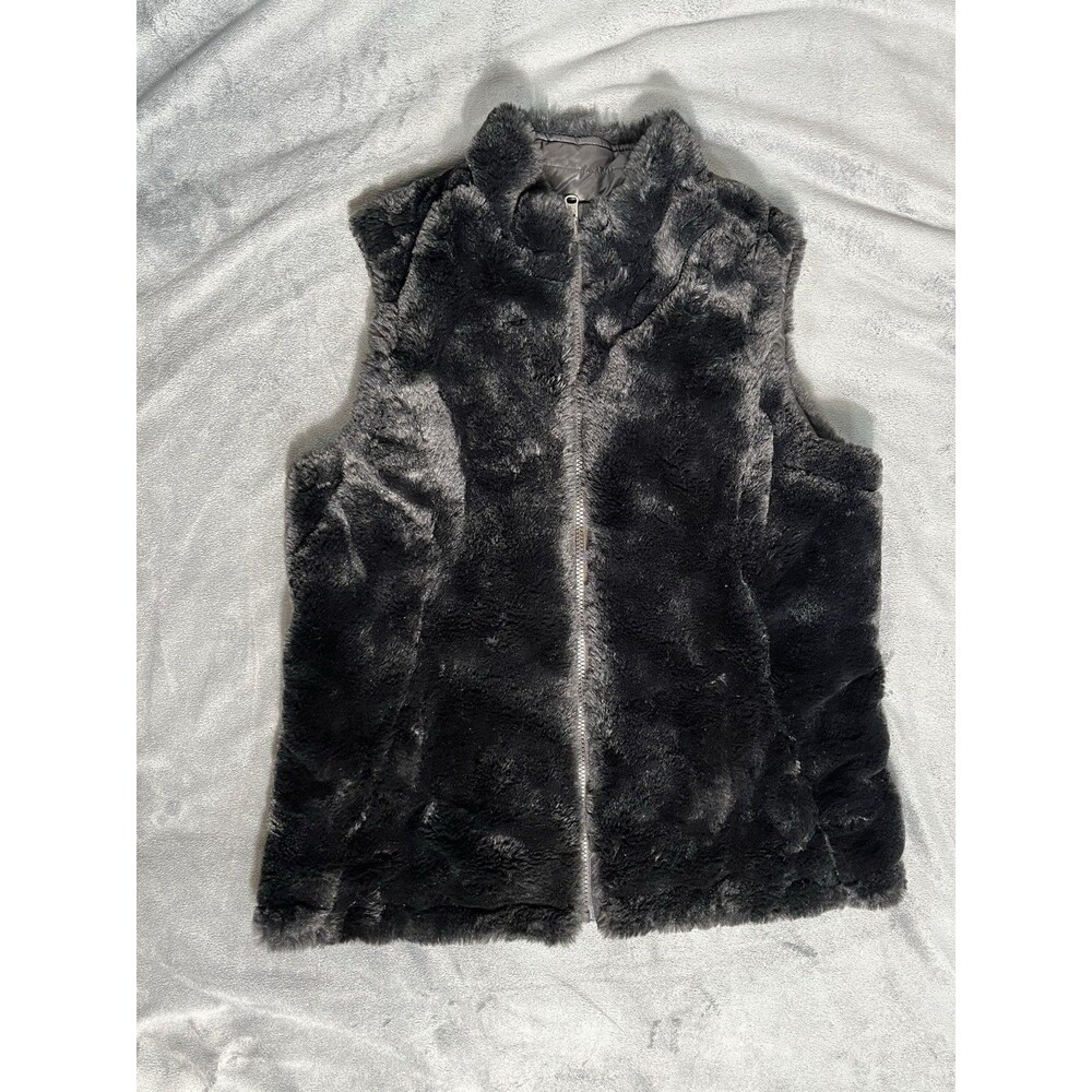 Nicole Miller Ladies' Reversible Vest Black Quilted SZ XS Full Zip - Picture 6 of 15